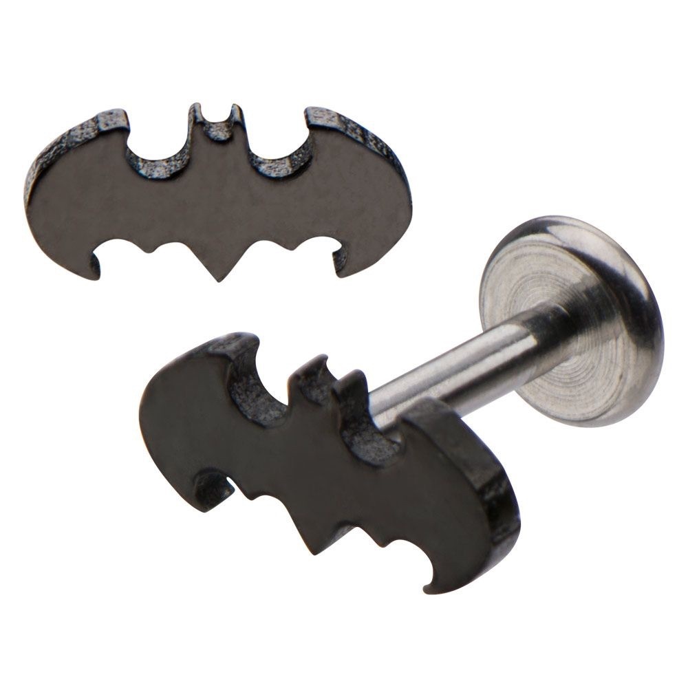 DC Comics Cut Out Batman Logo Internally Threaded Labret